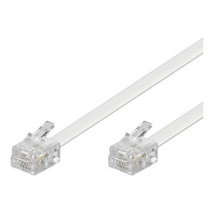 TEL 6P4C/RJ11 1000 BLANC 10m