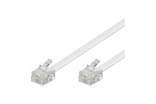 TEL 6P4C/RJ11 1000 BLANC 10m