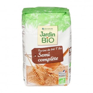 JARDIN BIO Farine de blé semi complete bio - 1 kg