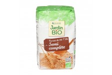 JARDIN BIO Farine de blé semi complete bio - 1 kg