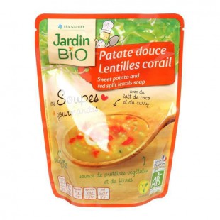 JARDIN BIO Soupe patate douce lentilles corail bio - 260 g
