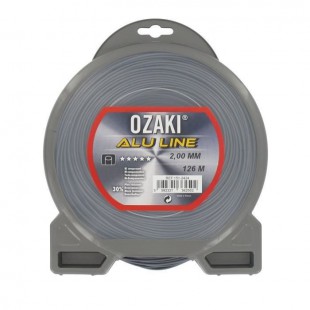 JARDIN PRATIQUE Fil nylon alu line OZAKI pour débroussailleuse - Ø: 2 mm - L 126 m