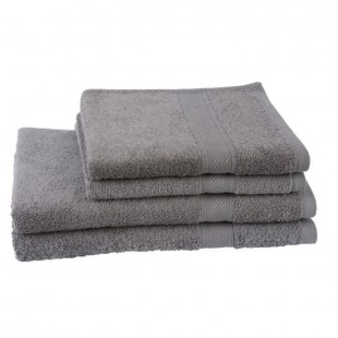 JULES CLARYSSE Lot de 2 serviettes + 2 draps de bain Élégance - Gris
