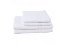 JULES CLARYSSE Lot de 2 serviettes+ 2 draps de bain Élégance - Blanc