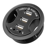 USB - HUB mounting HUB 3 Port 60mm+Audio