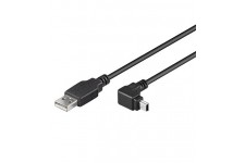 USB MINI-B 5 broches 180 90° 1.8m