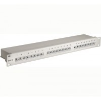 CAT PATCH PANEL CAT6 24 PORT SHIELDED GR