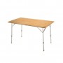 KING CAMP Table de camping aluminium avec revetement Bambou - 120x70 cm