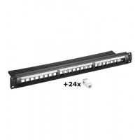 CAT Keystone Panel 24x CAT6 (SET)