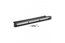 CAT Keystone Panel 24x CAT6 (SET)