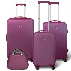 KINSTON Set 3 valises 4 roues + Vanity Violet