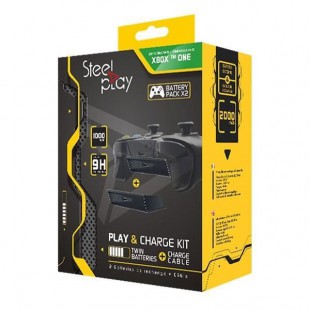 Kit Play & Charge Steelplay pour manette Xbox One avec 2 batteries + Câble