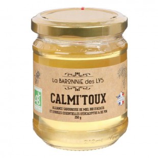 LA BARONNIE DES LYS Mélange de miel d'acacia et huiles essentielles Calmi'toux bio - 250 g