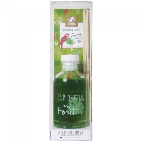 LE CHAT Diffuseur a froid Exploration en foret - 100 ml - Parfum : foret tropicale - Couleur : vert