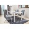 LEA Lot de 2 chaises de salle a manger - Simili gris - Style contemporain - L 43 x P 56 cm
