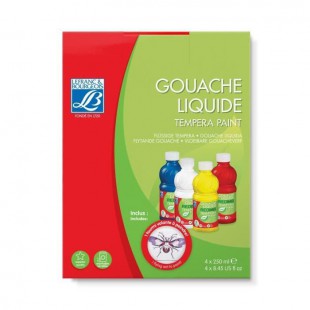 LEFRANC & BOURGEOIS Assortiment gouache liquide 4x250ml