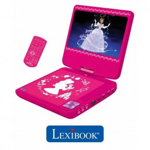 LEXIBOOK - DISNEY PRINCESSES - Lecteur DVD portable pour Enfant avec port USB
