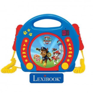 LEXIBOOK - LA PAT' PATROUILLE - Lecteur CD Karaoké Enfant avec 2 microphones - 3 ans et +