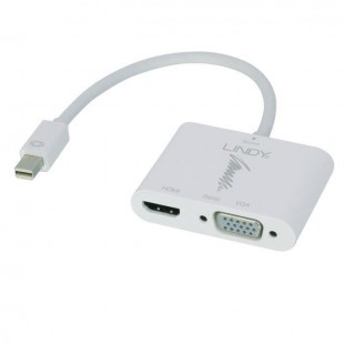 LINDY Adaptateur Mini DisplayPort 1.2 vers HDMI 4K & VGA - Actif