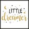 LITTLE DREAMER Image contrecollée encadrée sans verre 30x30 cm little dreamer