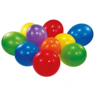 Lot de 100 Ballons - Latex - 17,6 cm - Coloris assortis