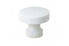 Lot de 2 boutons de meuble - Ø 30 mm - Bois laqué - Blanc