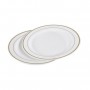 Lot de 6 assiettes blanches avec liseré or diametre 19 cm