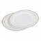 Lot de 6 assiettes blanches avec liseré or diametre 23 cm