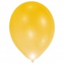 Lot de 8 Ballons avec LED - Latex - 27,5 cm - Or