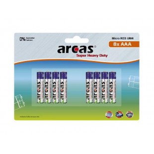 Pack de 8 piles ARCAS R03 Micro AAA