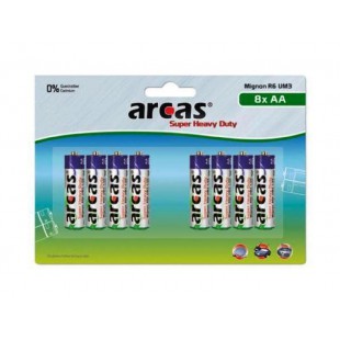 Pack de 8 piles R06 Mignon AA Arcas
