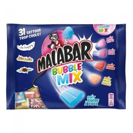 MALABAR Guimauves Bubble Mix, goût barbe a papa - 214 g