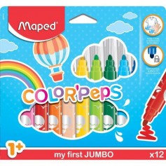 MAPED Boîte Carton de 12 Feutres Color'peps Maxi