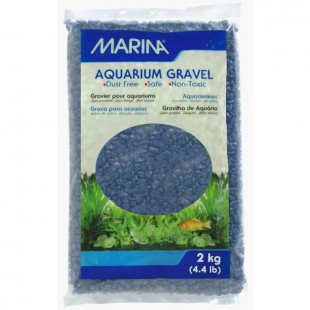 MARINA Gravier Deco bleu marine - 2 kg - Pour aquarium