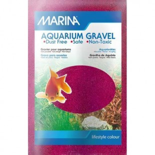 MARINA Sable aquarium 1 kg - Rose foncé - Pour poisson