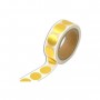 Masking tape blanc a ronds dorés - 10 m