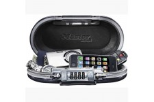 MASTER LOCK Mini-coffre de rangement portable pour voyage avec câble de sécurité - Noir