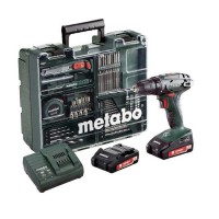 METABO Perceuse visseuse avec 2 batteries 18 V 2 Ah Li-ion et un coffret de 73 accessoires