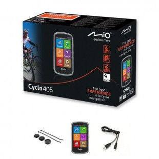 MIO GPS vélo 405 WEU - Processeur ARM Cortex-A7 - GPS Chipset U-blox 7 - Écran tactile 4" - 360 x 600 - 73,7 x 129,4 x 22 mm