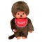 Monchhichi Garçon Bavoir Rouge 20 cm