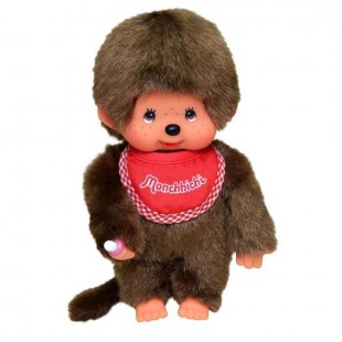 Monchhichi Garçon Bavoir Rouge 20 cm