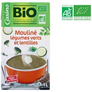 Mouliné légumes verts et lentilles bio - 1 L
