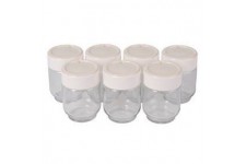MOULINEX A14A03 - 7 pots verre couvercle blanc avec dateur pour yaourtieres Yogurta & Yogurteo
