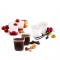 MOULINEX XF100501 Délices box - Coffret de 6 pots de yaourt en verre + couvercle rouge + égouttoir