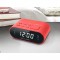 MUSE M-10 RED Radio réveil - horloge 24h - 20 stations - Rouge