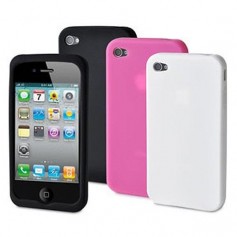 MUVIT Coques - 3 pieces : Rose, Blanc, Noir - Silicone - Pour Apple Iphone 5, 5s, 5se +
