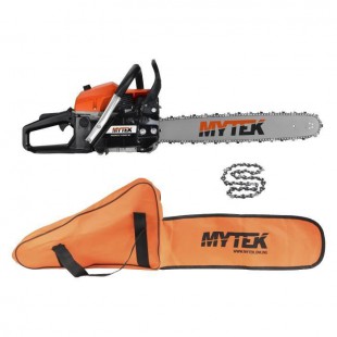 MYTEK Pack Tronçonneuse 58CC - Chaîne et Housse - Taille de coupe 50cm