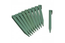 NATURE Sachet de 10 ancres pour bordure de jardin en polypropylene - H 26,7 x 1,9 x 1,8 cm - Vert