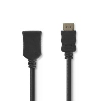 NEDIS CVGP34090BK20 Rallonge Câble HDMI? Haute Vitesse avec Ethernet | Connecteur HDMI? - HDMI? Femelle | 2,0 m | Noir