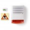 NEDIS Sirene de sécurité factice - IP44 - Blanc et Orange